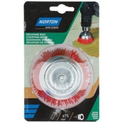 Brosse perceuse coupe nylon rouge 75 Norton