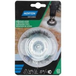 Brosse perceuse coupe ondulé acier 75 Norton