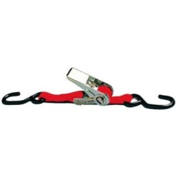 Sangle polypro. tendeur cliquet 2 crochets 25mm 5m 80kg