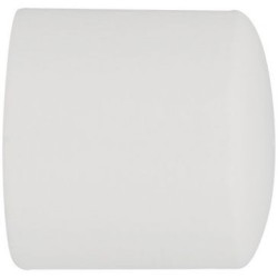 Embout bois d28 bouchon laque blanc x2