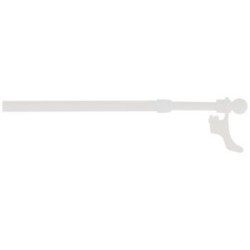 Tringle néorido plus d.9mm long.40/65cm boule blanc mat