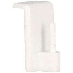 Pitons adhésifs crochet blanc blister de 4