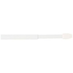 2 tringles plates extensibles 50/80cm 4 pitons blanc