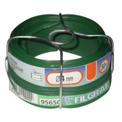 Lien plastifié plat vert bobine 50m ø80 mm