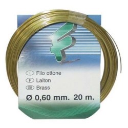 Fil laiton 0.6mm rouleau 20m sc