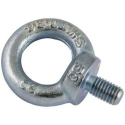 Anneau levage male acier c15 m16 700kg norme din580 uc1