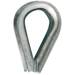 Cosse câble coeur acier zingué Ø4mm blister 2
