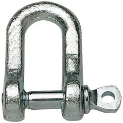 Manille droite acier zingué larg.17mm axe 7.3mm bl1