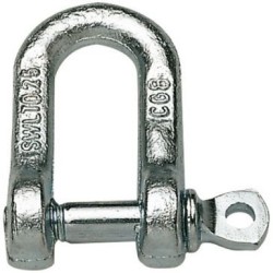 Manille droite acier zingué larg.30mm axe 13mm uc1