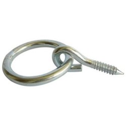 Anneau à visser fil 10 int.50 L50mm zingué blanc