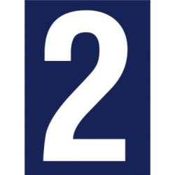 Chiffre adhésif N° rue 2 sur carte