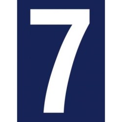 Chiffre adhésif N° rue 7 sur carte