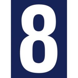 Chiffre adhésif N° rue 8 sur carte