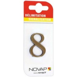 Chiffre autocollant 8 40mm or sur carte