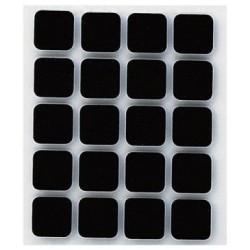 Anti-dérapant adhésif 17x17mm noir par 20 en blister