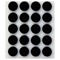 Anti-dérapant adhésif Ø17mm noir par 20 en blister