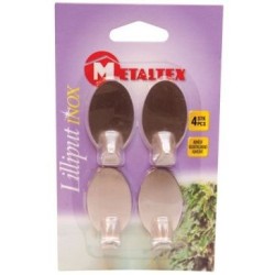 Crochets adhésifs x 4 lilliput inox