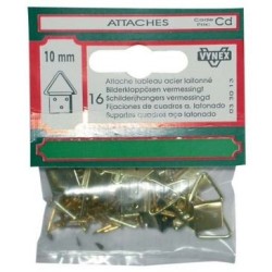 Attache tableau triangle laiton 10mm sc x16