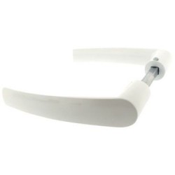 Bequille double carré de 6 aluminium blanc
