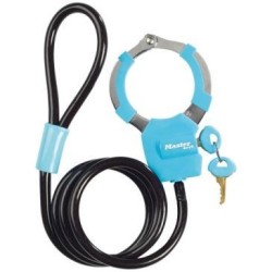 Cable antivol à clé avec menotte 1m.