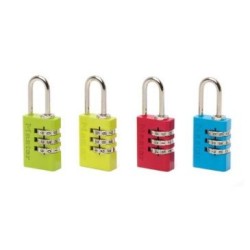 Cadenas 3 chif.alu 20mm couleurs blister