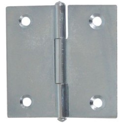 Charnière meuble carrées 40x40mm zingué blanc