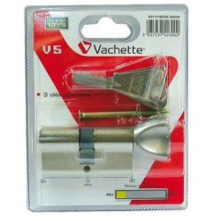 Cylindre v5 60 30x30 à bouton nickel 63111sc vachette
