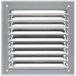 Grille alu anodisé persienne en appli.mousti.150X150 sachet