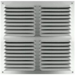 Grille alu anodisé persienne en applique 300x300mm