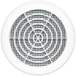 Grille concentrique à clipser ronde d.125/140mm blanc 39cm²