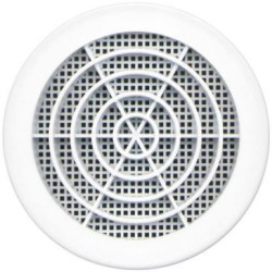 Grille fixe ronde clipser + moustiquaire Ø100/110mm blanc