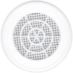 Grille fixe ronde avec moustiquaire à clipser Ø80/90mm blanc