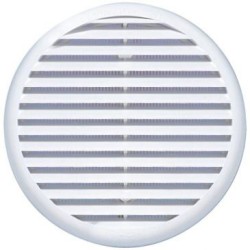Grille ronde à clips auto-ajustables Ø135mm blanc