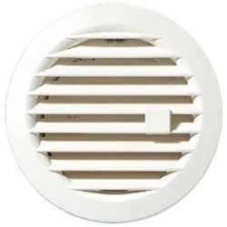 Grille ronde réglable.à clipser 0-48cm² d.97mm blanc
