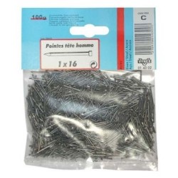 Pointe TH acier 1.0x20 100g