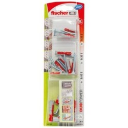 Assortiment cheville + vis duopower ass 5x25/6x30/8x41