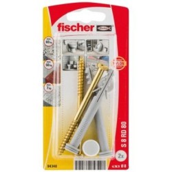 Fixations wc/bidets au sol s 8 rd blister x2