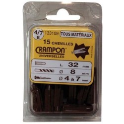 Cheville crampon 4/7 sc 15p