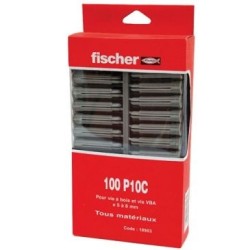 Cheville P 10C gris boite de 100p
