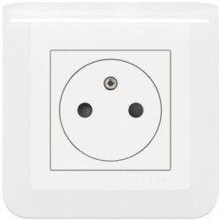 prise 2p+t surface cpl griffe blanc