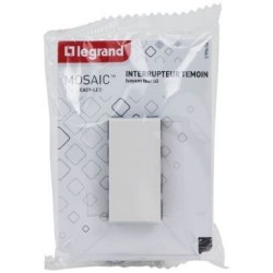 Mosaic poussoir 6A 1 module blanc composable