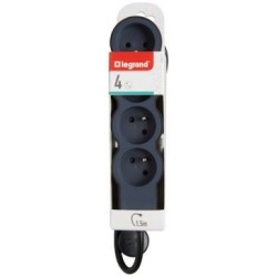 Multiprise FB 4x2P+T standard 1.5m 1mm² noir