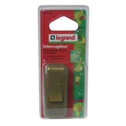 Interrupteur lampe 2a vieil or s/c