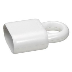Fiche femelle 2p 6a plastique blanc s/c