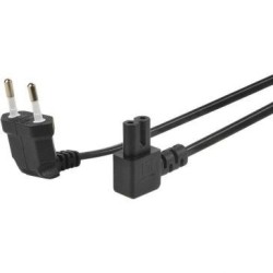 Cordon alim 230V 6A IEC C7 coude à 90 2m