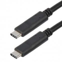 Cordon usb c 3.2 gen 1 m/m 3a noir 2m