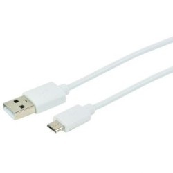 Cordon usb type c m / usb m 3a 2m blanc