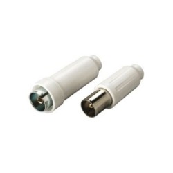 Fiche TV mâle + femelle 9.52mm blister