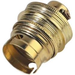 Douille B22 Ø10 acier laitonnée
