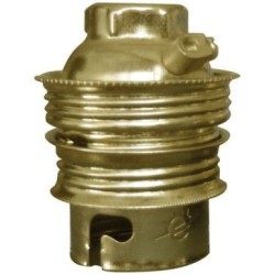Douille B22 acier laitonné double bague borne terre en vrac